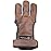 ArcheryMax Handmade Brown Leather Three Finger Archery Gloves (Brown, X-Large)
