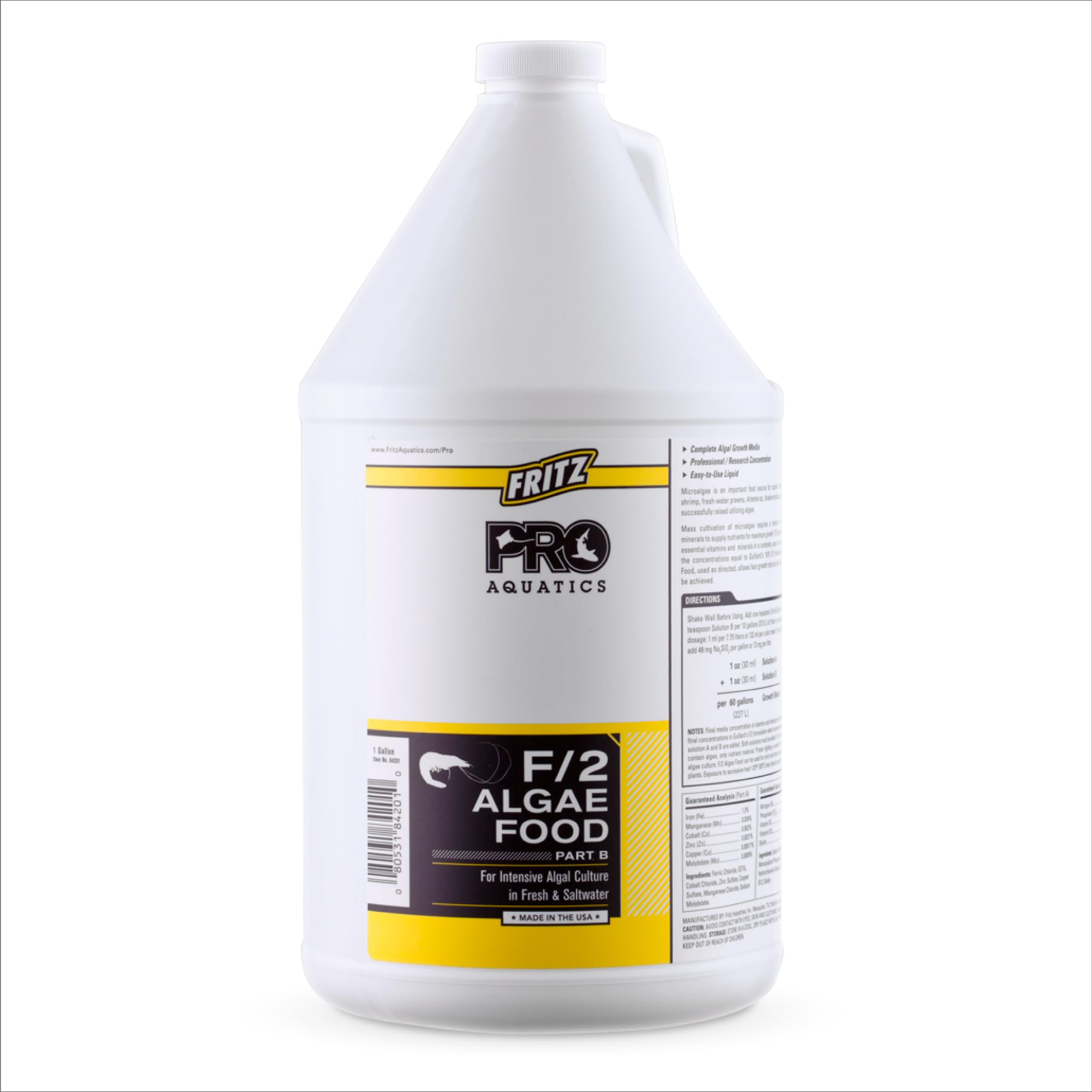 Fritz Aquatics PRO - F/2 Algae Food PTB- 1 Gallon