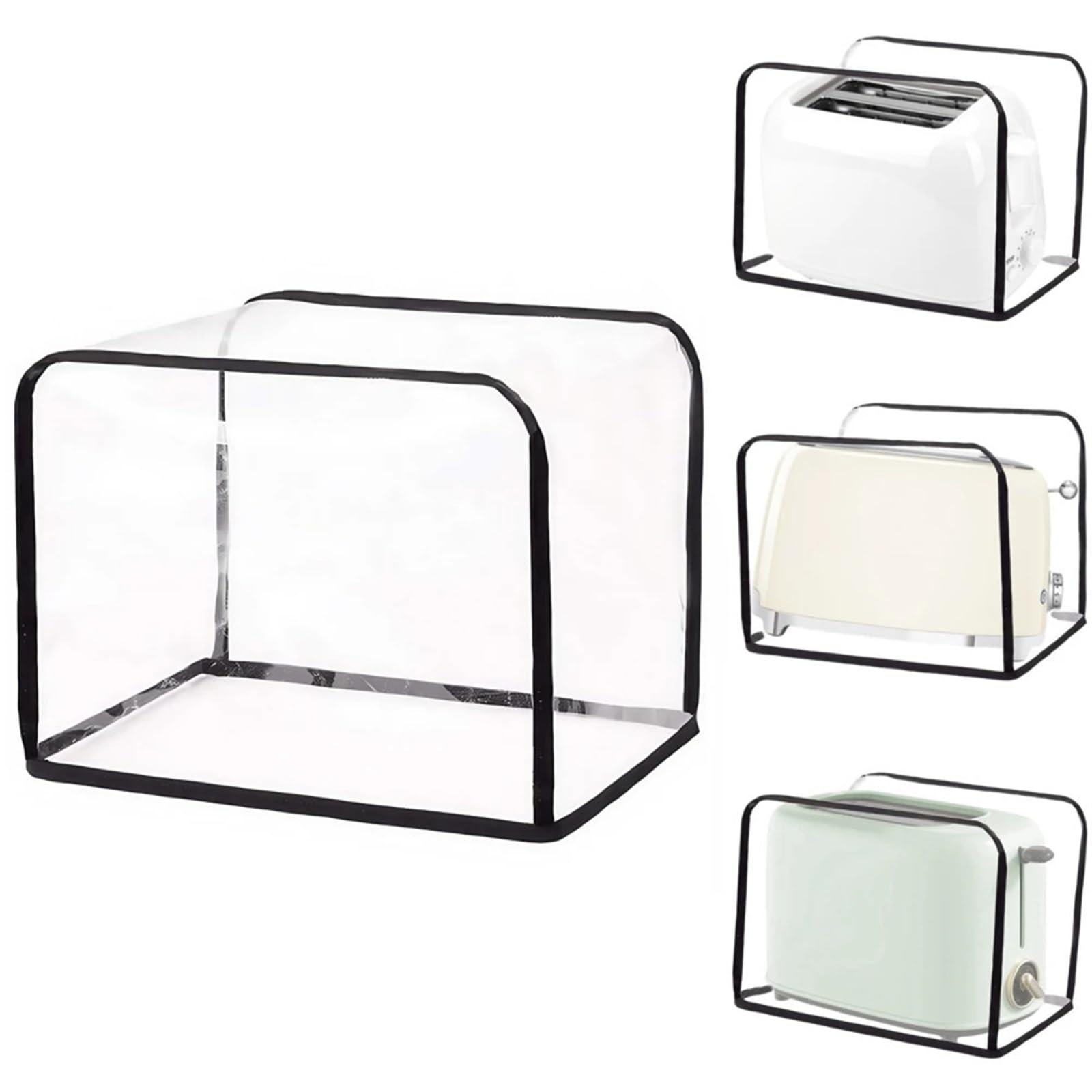 Cubierta para Tostadora 1 Funda for tostadora, decoración del hogar, Accesorios de Cocina, Lavable, Transparente, a Prueba de Polvo. para ElectrodoméSticos De Cocina Tostadores