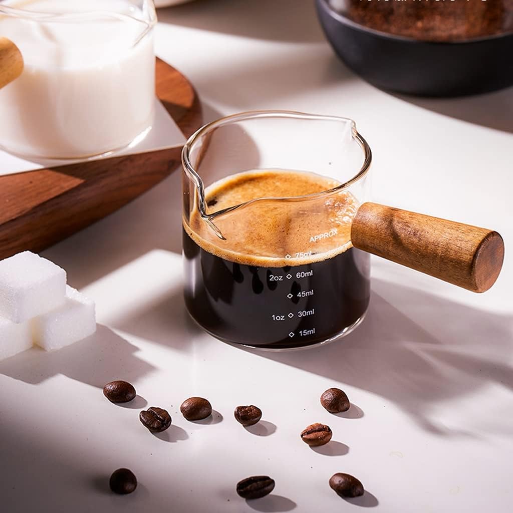 Glass Measuring Cup With Scale Milk Cup High Temperature Resistant Household Kitchen Baking Beaten Egg Cup Measuring Water Cup Cups, 100ML (One Color 100ML)