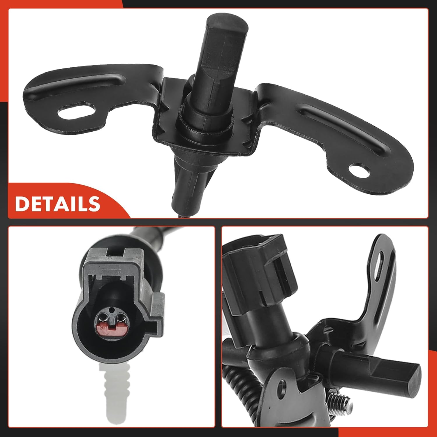 A-Premium ABS Wheel Speed Sensor Compatible with Ford Models - E-150/E-250/ E-350 Super Duty/E-450 Super Duty 2009-2010 - Front Driver and Passenger Side, (2-PC Set), Replace# 9C2Z2C205A, 8C2Z2C204B