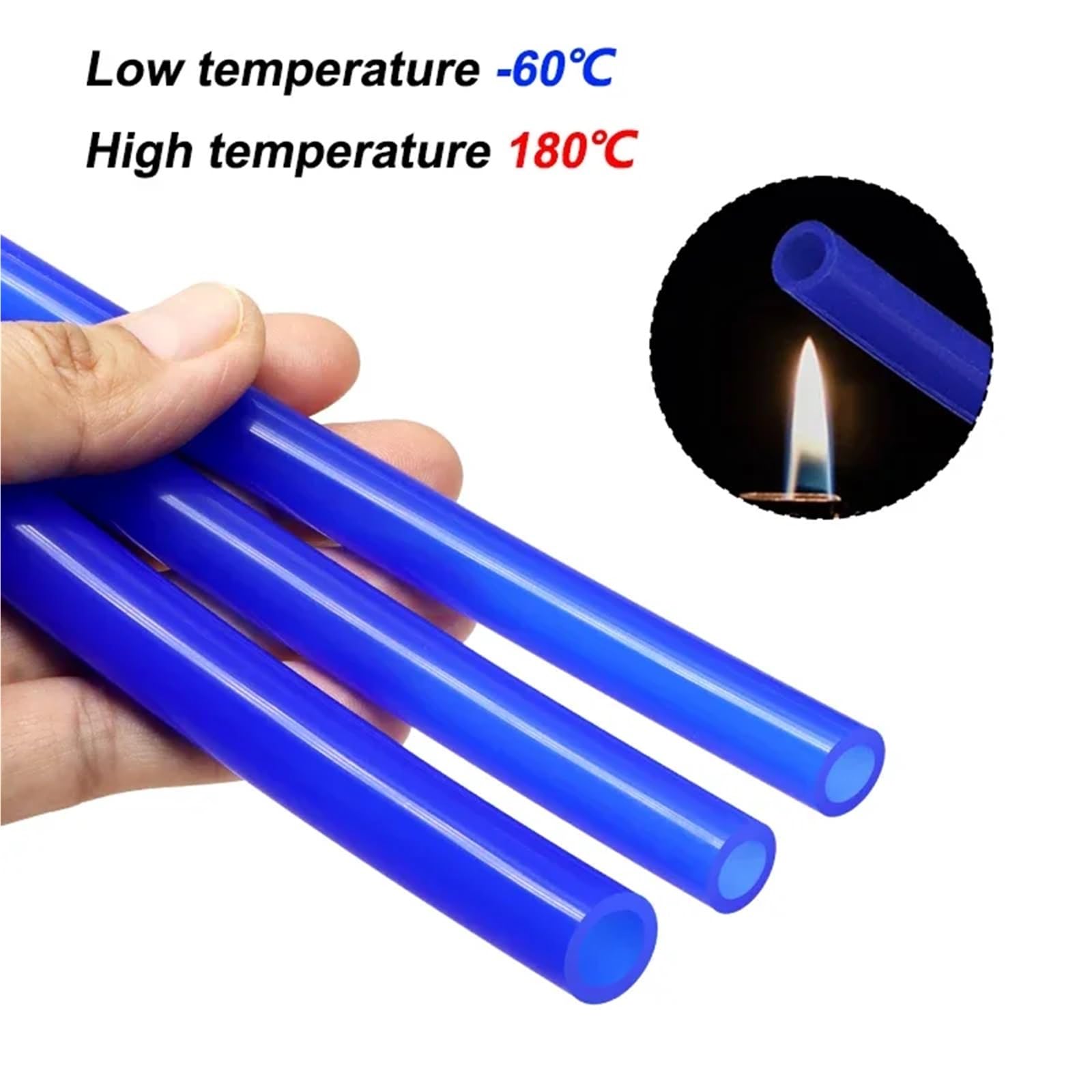 ID 0,5 mm ~ 32 Tubo de silicona azul Mangueras flexibles plomería agua resistentes a altas temperaturas