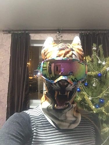 Vista 3 de AXBXCX 3D Animal Ears Balaclava Winter Warmer Face Mask for Skiing Snowboarding Snowmobile Halloween Christmas