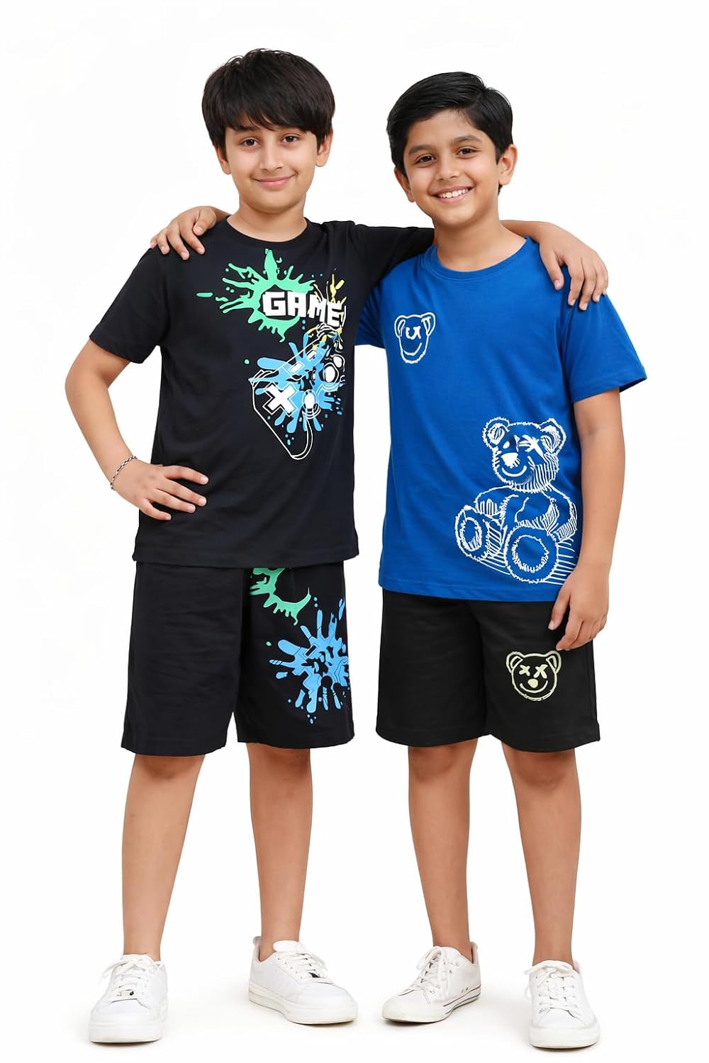 Boys Summer Combo Co-ord set/Set of 2 Clothing Set/Casual wear Halfsleeves Cotton Solid/Printed T-shirt & Shorts Set - Review, Price and Buying Guide