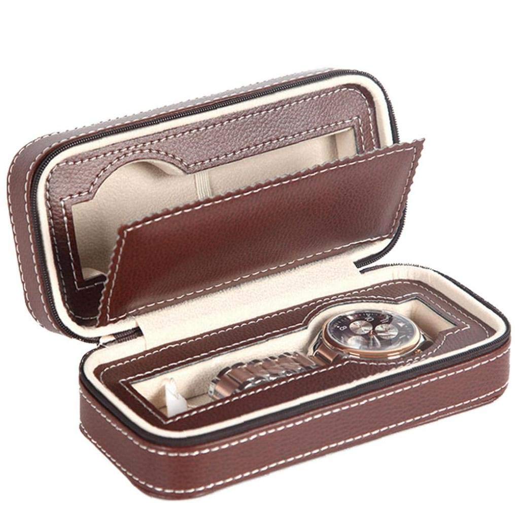 Montre coffret de rangement en cuir pour déplacements et bagages à main