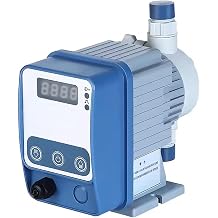 Electromagnetic Diaphragm Metering Pump, Industrial-Grade Polypropylene Chemical Metering Pump, Water Treatment Liquid Weak Acid Chemical Chlorine Self-Priming Pump 6L/H 5bar