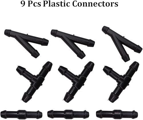 Miniatura 5 de BUENNUS Kit de conector de manguera de limpiaparabrisas de 78.8 pulgadas6.6 ft manguera de líquido para limpiaparabrisas con 9 conectores divisores