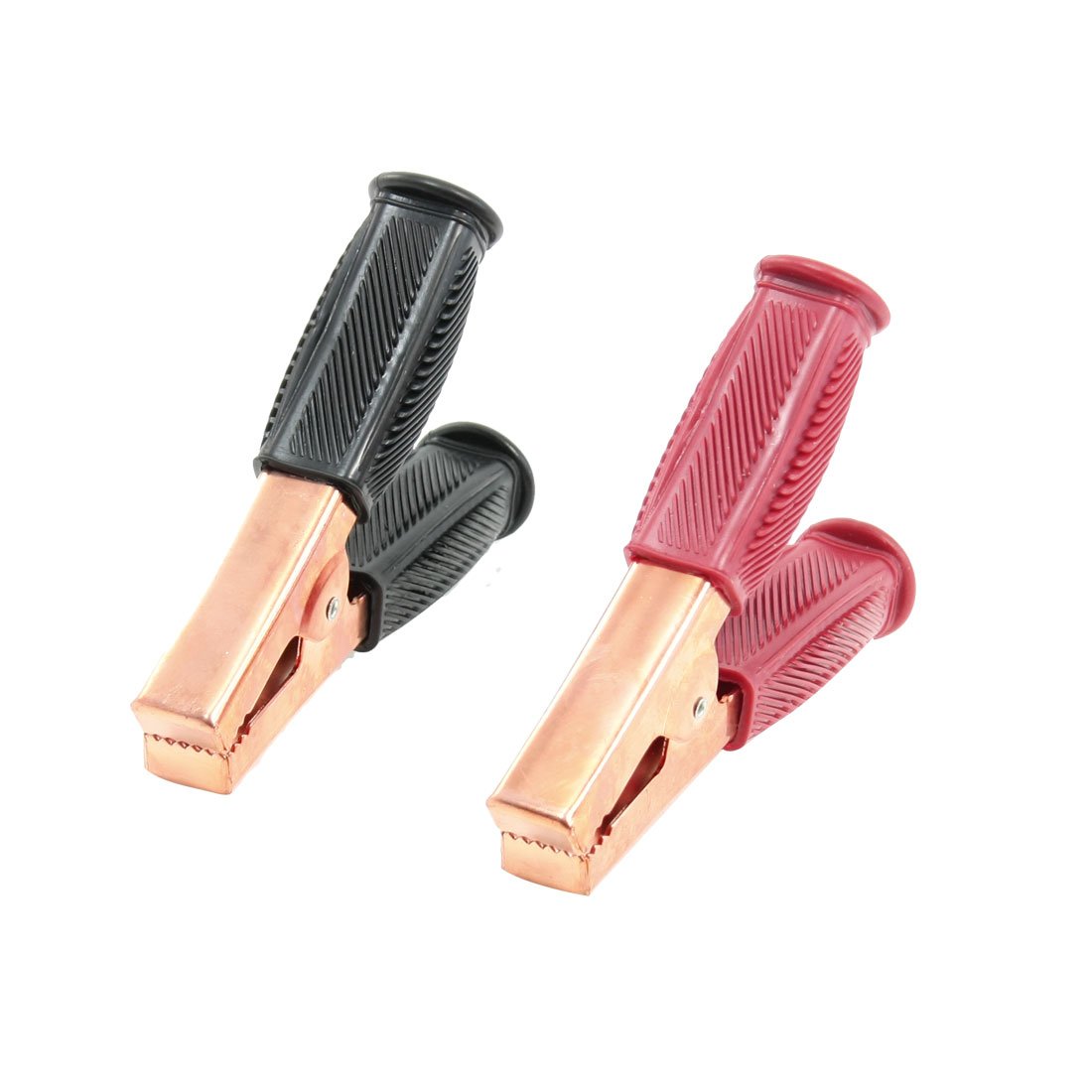 Aexit 350A Spring Electrical Testing Loaded Alligator Clip Welding Ground Earth Clamp Red Voltage Testers Black Pair
