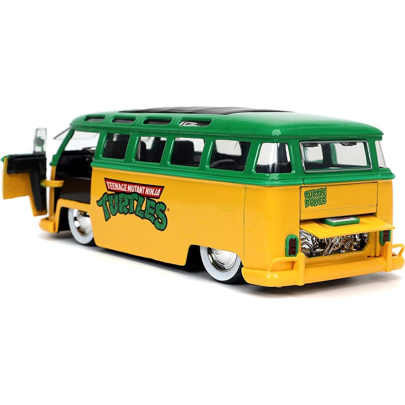 Jada Toys - Turtles 1962 VW Bus in Scala 1:24, Die Cast, con Personaggio di Leonardo in Die-Cast,+ 8 Anni, 253285000