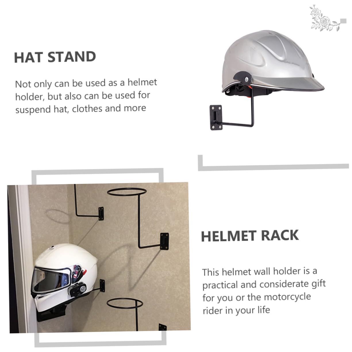 Amazon.co.jp: ABOOFAN アイアン製ヘルメットラック 帽子