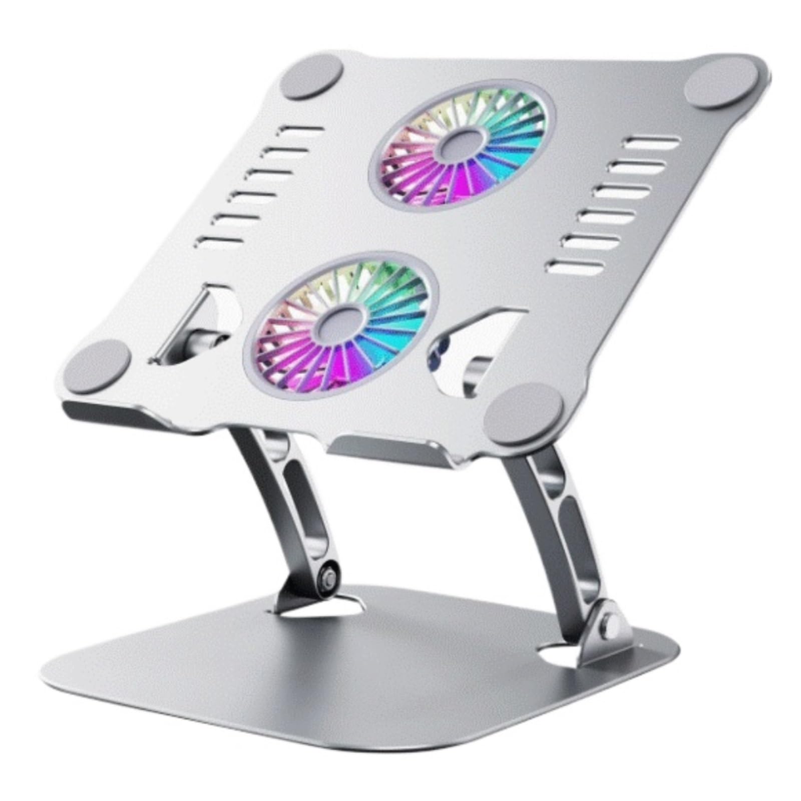 Chłodnica do Laptopa Podstawka Pod Laptopa Z Wentylatorem, Dwoma Wentylatorami, Chłodnicą Do Tabletu Regulacją Wysokości Stojak na laptopa,Wentylowany(Blue,Silver)