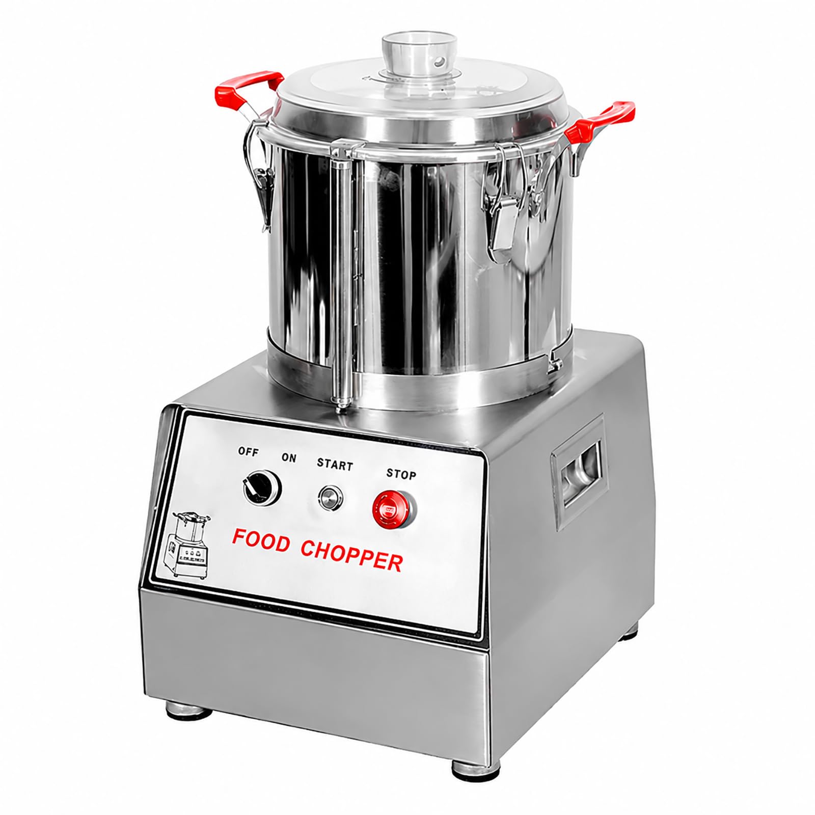 Robot da Cucina Professionale 1400W, Acciaio Inox 201, 5L-15L 10L