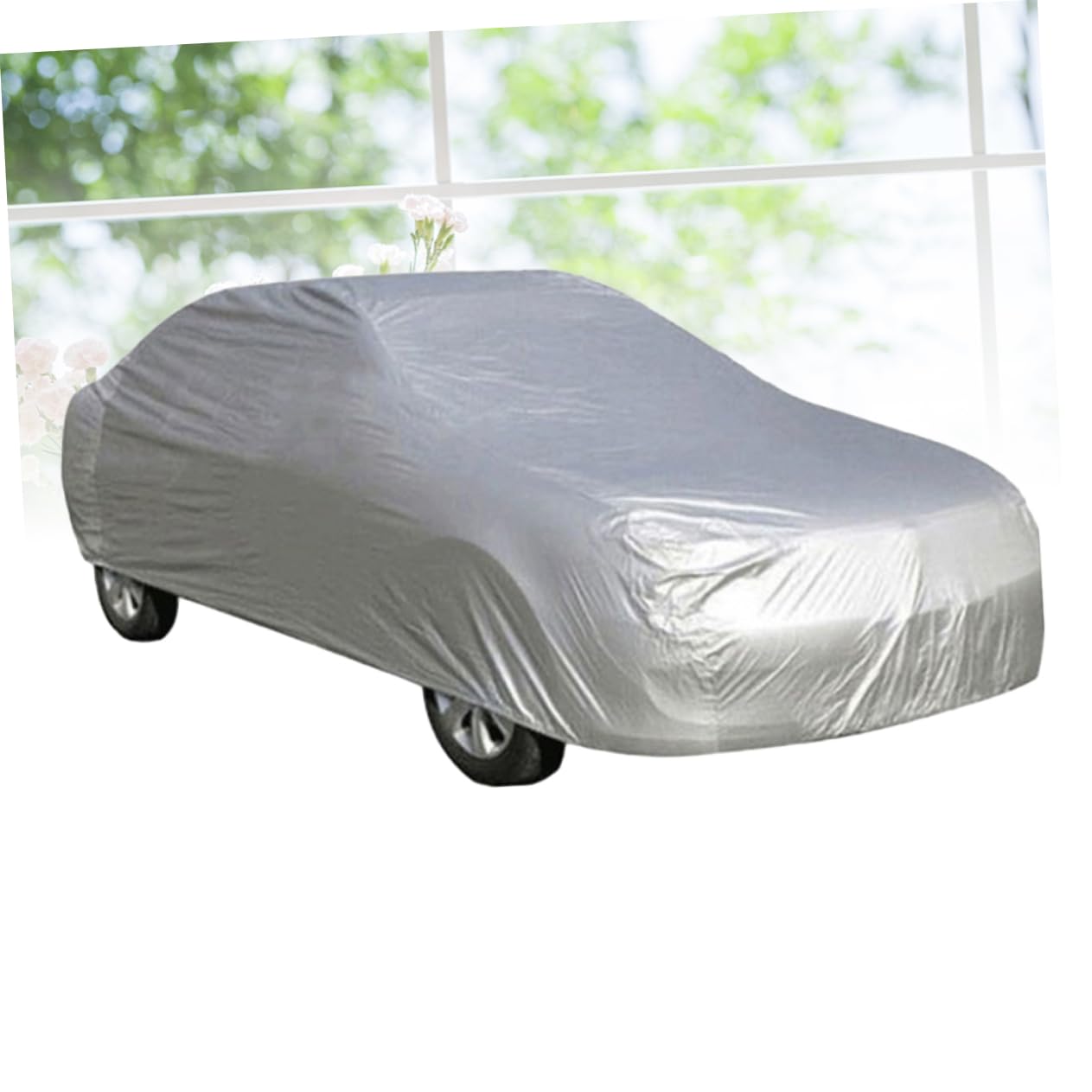 PRETYZOOM Universal Waterproof Car Cover All-Weather Protection for Outdoor Use Dustproof Sunscreen Cover for Summer Fits Most Cars — view 6