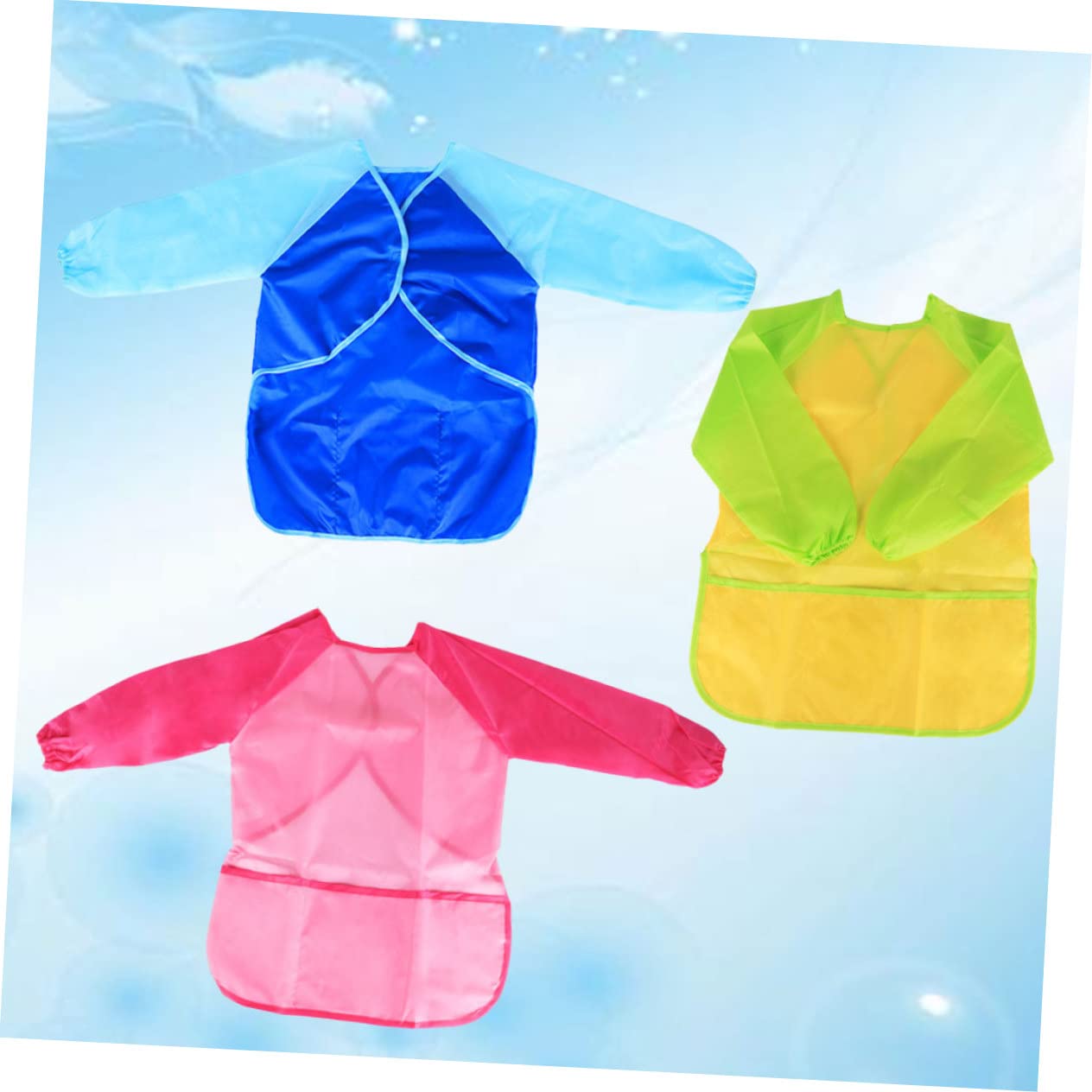 Abaodam 9pièces Tablier De Peinture Garçon Fille Blouse Étanche à Manches Longues Pour Activités Artistiques
