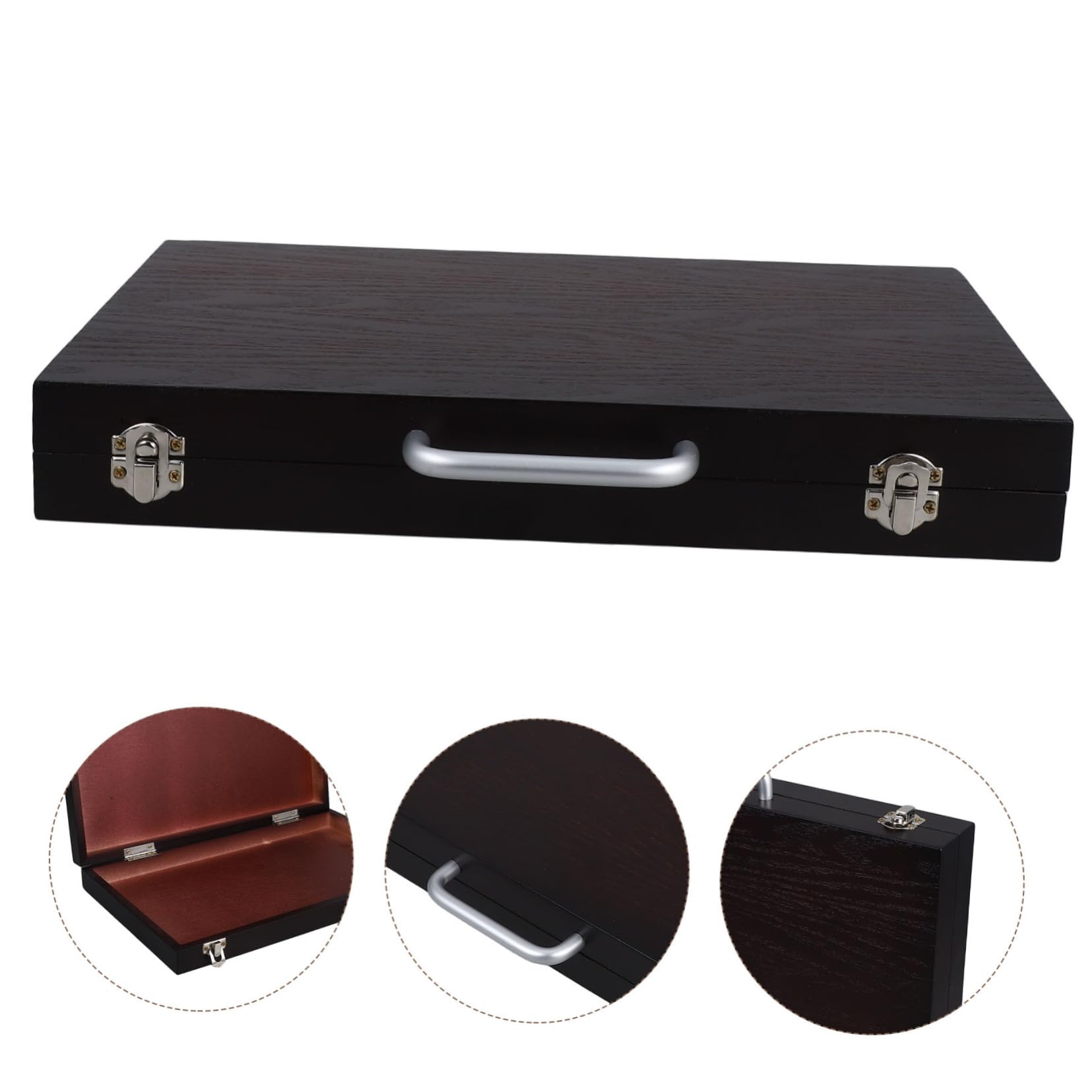 Homoyoyo Boîte de Rangement Bois pour Peinture Palette Artiste avec Couvercle Boîte de Transport pour Pinceaux et Matériel de Dessin