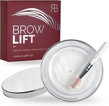 RB RENATA BEAUTY Brow Lift   Clear Brow Wax for an Instant Laminated Brow Effect & All-Day Hold   Flake-Free, No White Residue   Includes Mini Brush   12 mL 0.406 fl oz   Fluffy, Feathered Brows