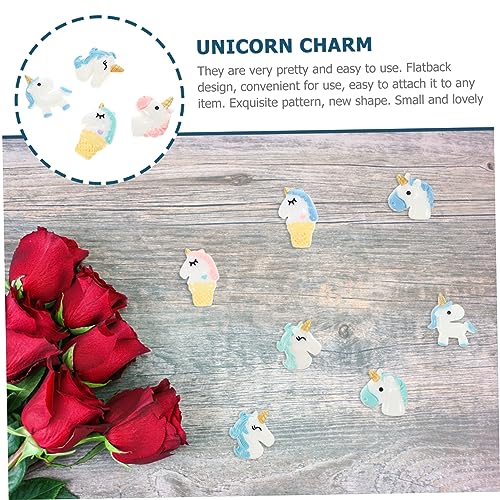 Figuras de unicornio para joyería artesanal y complementos de resina DIY 4