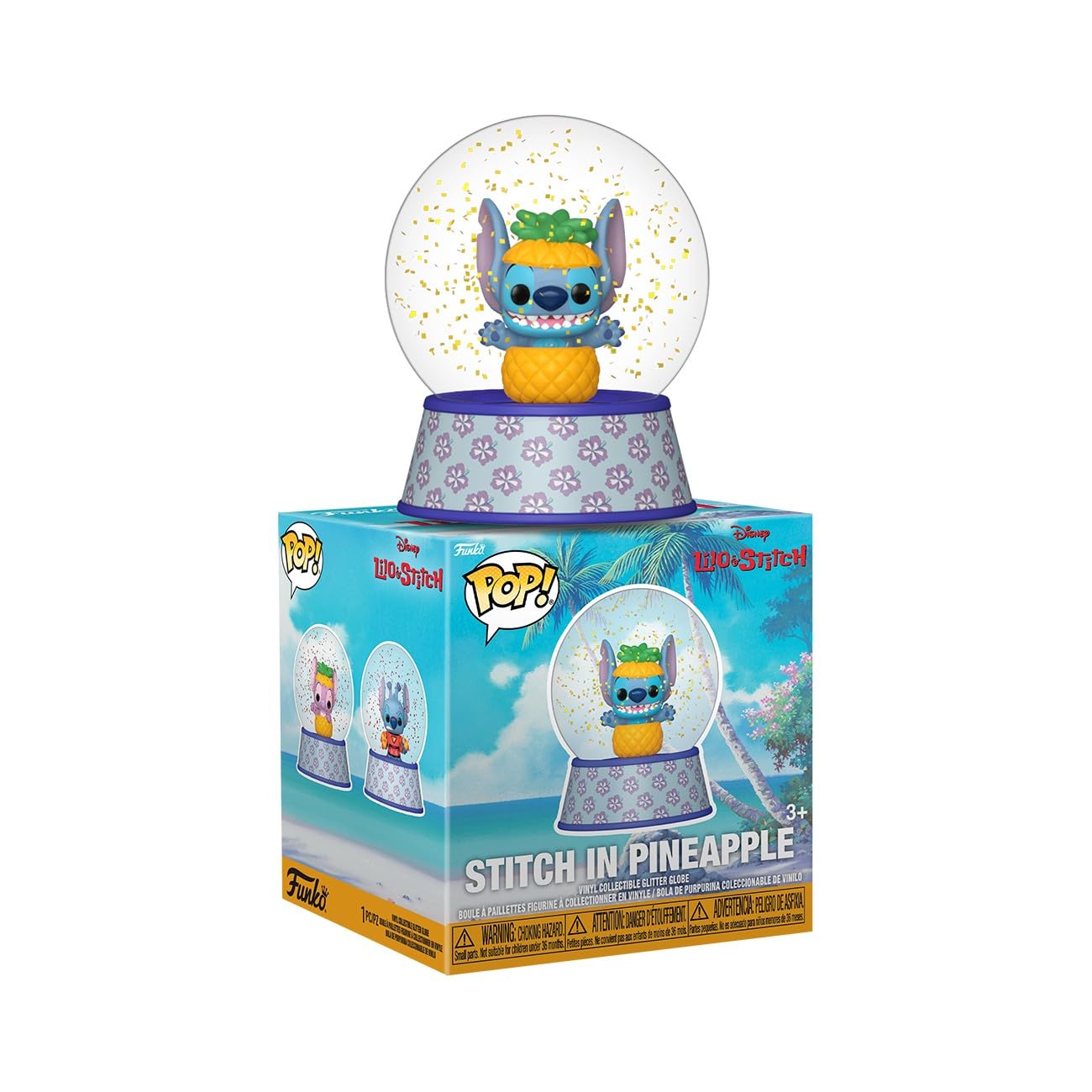 Funko Pop! Mini globo con purpurina: Stitch - Stitch in Pineapple - Figura de vinilo coleccionable - Idea de regalo - Producto oficial - Juguetes para niños y adultos - Fans de Disney - Figura para