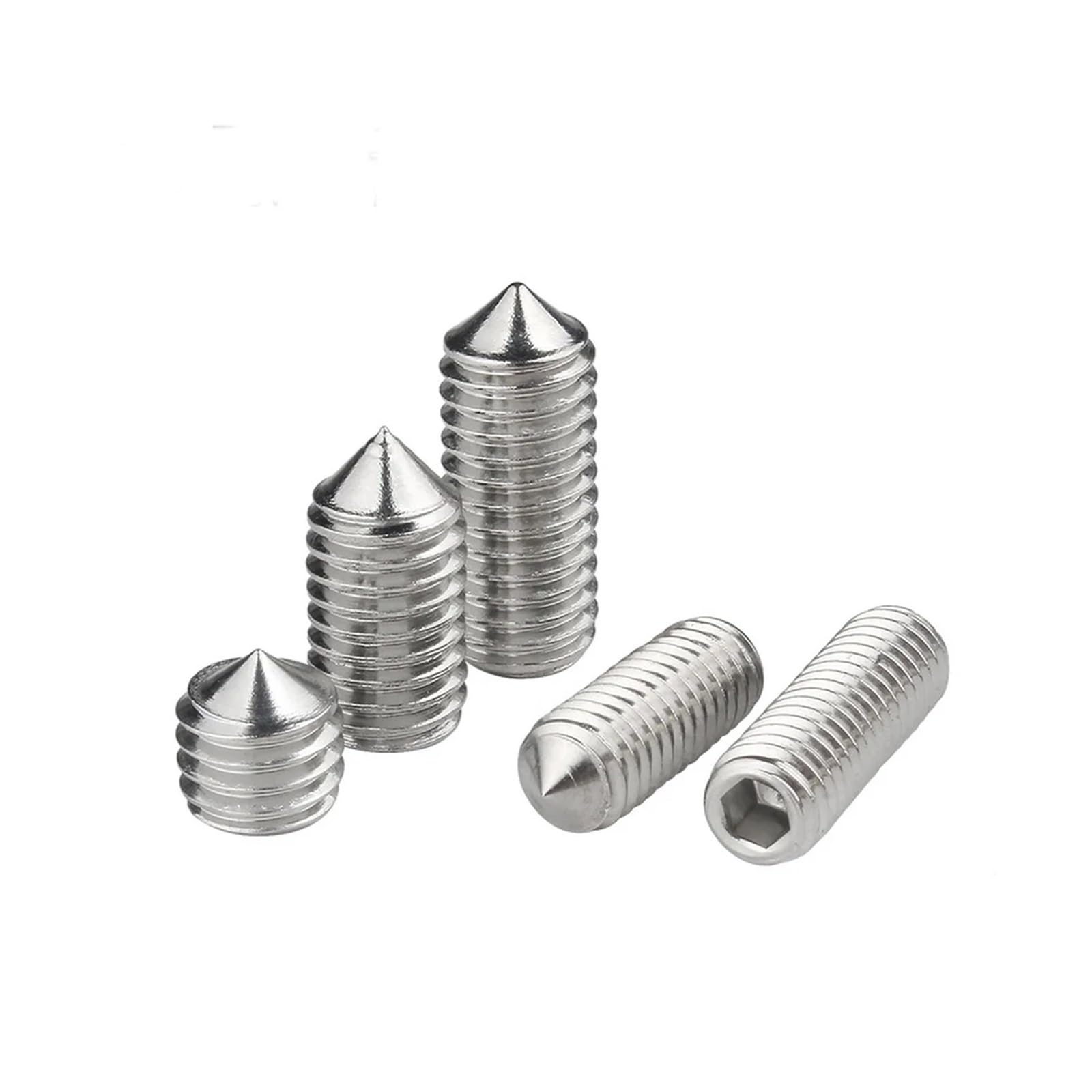 Tornillos de fijación cónicos, 30 tornillos de cabeza hueca hexagonal interna de acero inoxidable 304(Silver,M8x60mm)