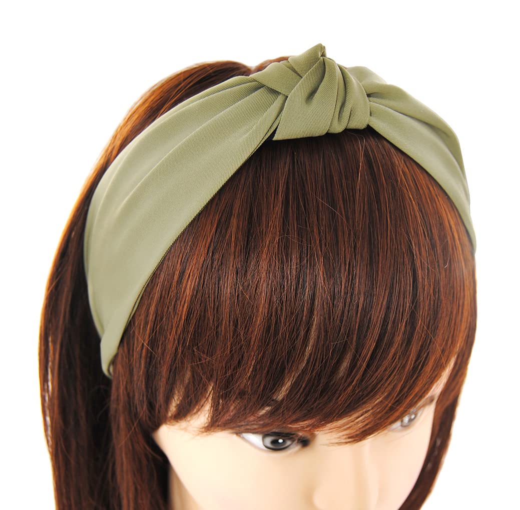 axy Cerchietto per capelli con tessuto imbottito, colore metallizzato – Cerchietto per capelli da donna in effetto metallizzato HRK2B (bianco crema