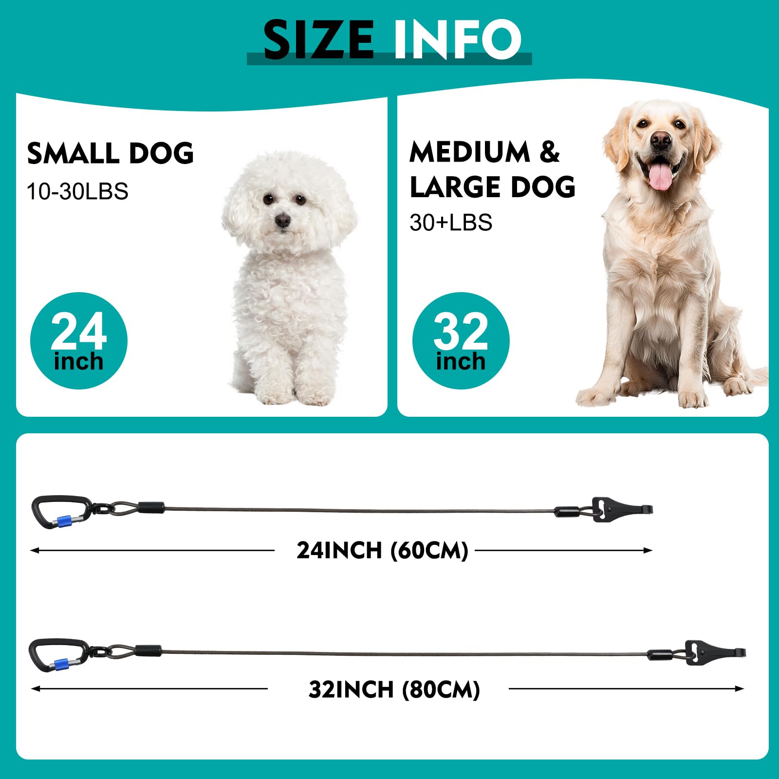 Chew Proof Dog Seat Belt for Car, 32 inch Black Dog Car Harness with Latch Bar Attachment and Aviation Aluminum Carabiner Up to 1000 lbs, Secure Dog Seatbelt Leash 1 Pack - image 7