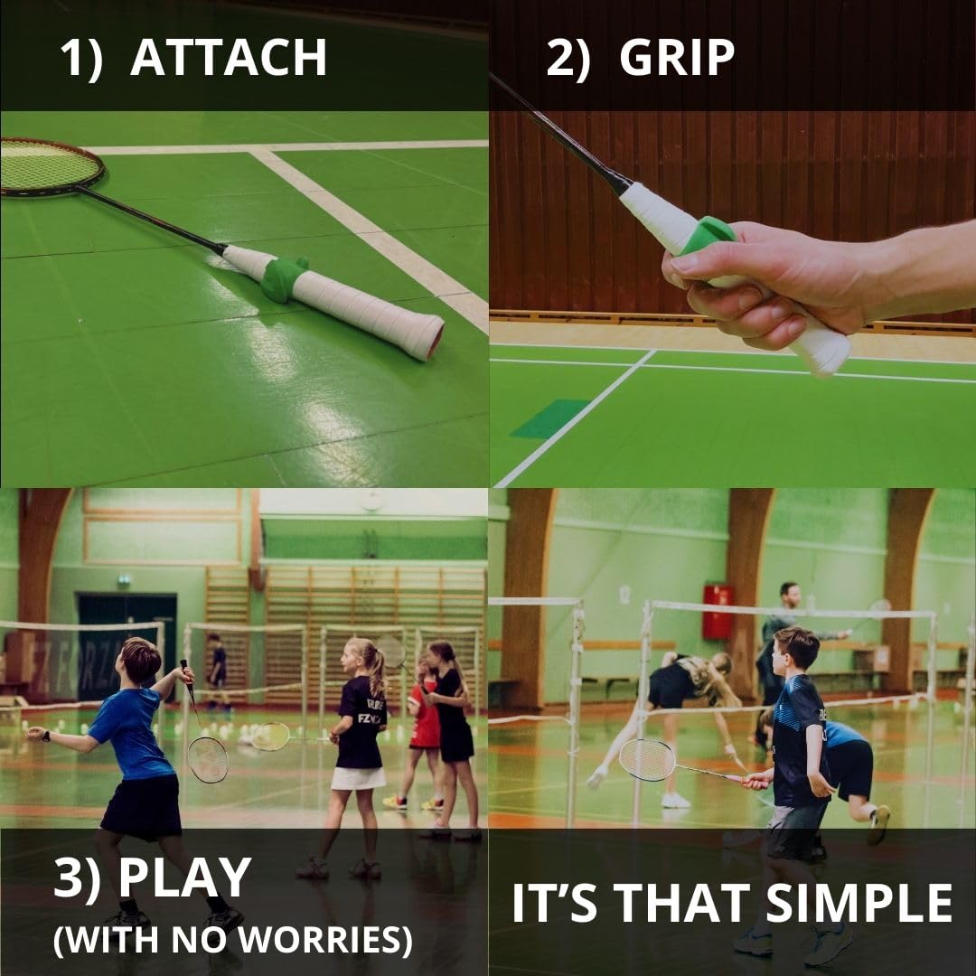 Badminton | Zapewnia prawidłowy chwyt | Najlepszy sprzęt treningowy i pomoc dydaktyczna | Duńska innowacja