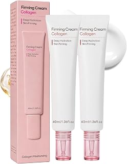 Collagen Firming Face Cream 2 Pack,Anti-Aging Moisturizer with Hyaluronic Acid for Skin Elasticity & Fine Lines,Nourishing Skin Tightening Cream for Dry Skin,Day & Night Facial Cream 2.72 Fl.Oz