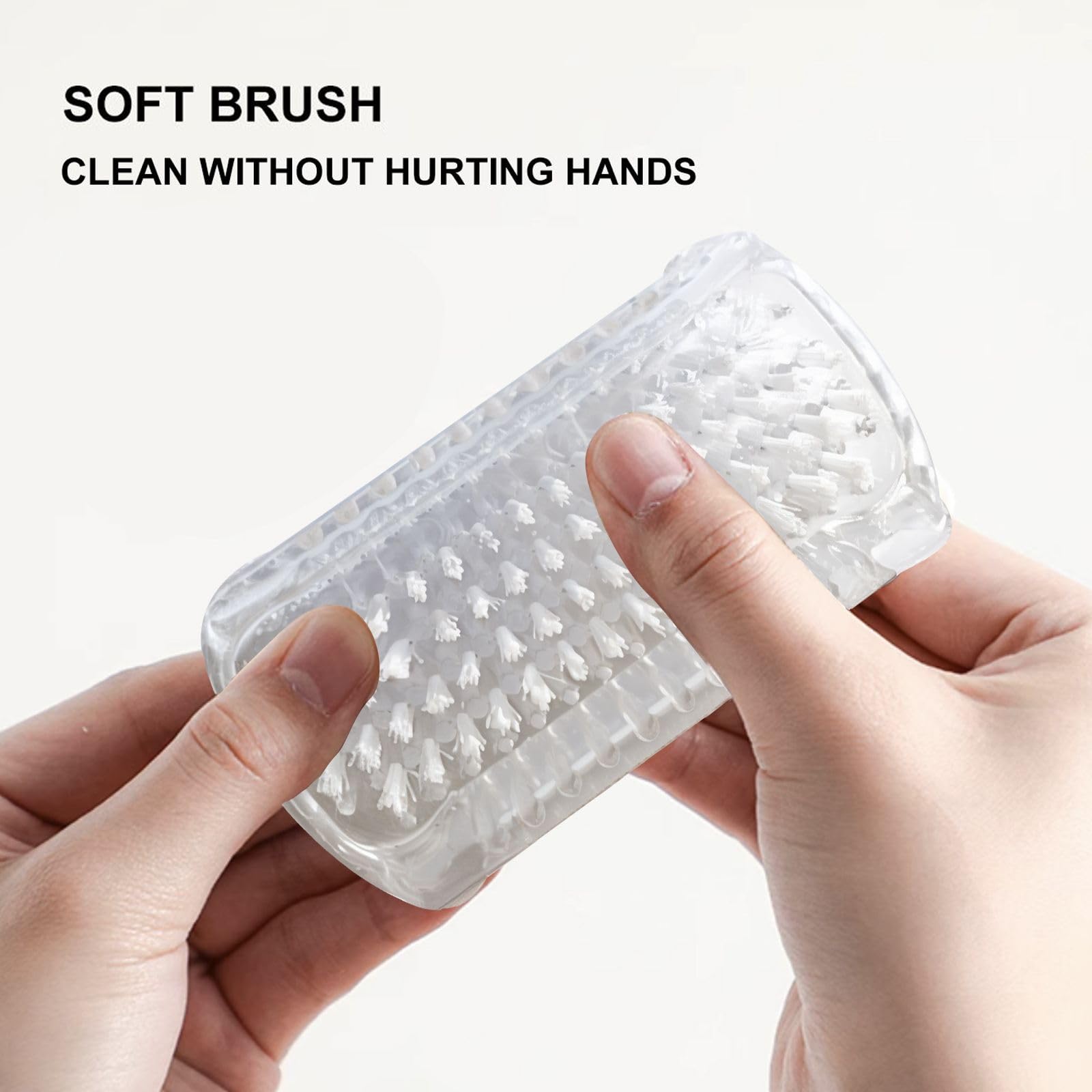 4 Pièces Brosse à Ongles Double Face, Brosses de Nettoyage des Ongles, Pinceaux à Ongles, Brosse de Lavage à Main, pour Cuticules, Ongles, Orteils(Blanc, Bleu, Rose, Orange)