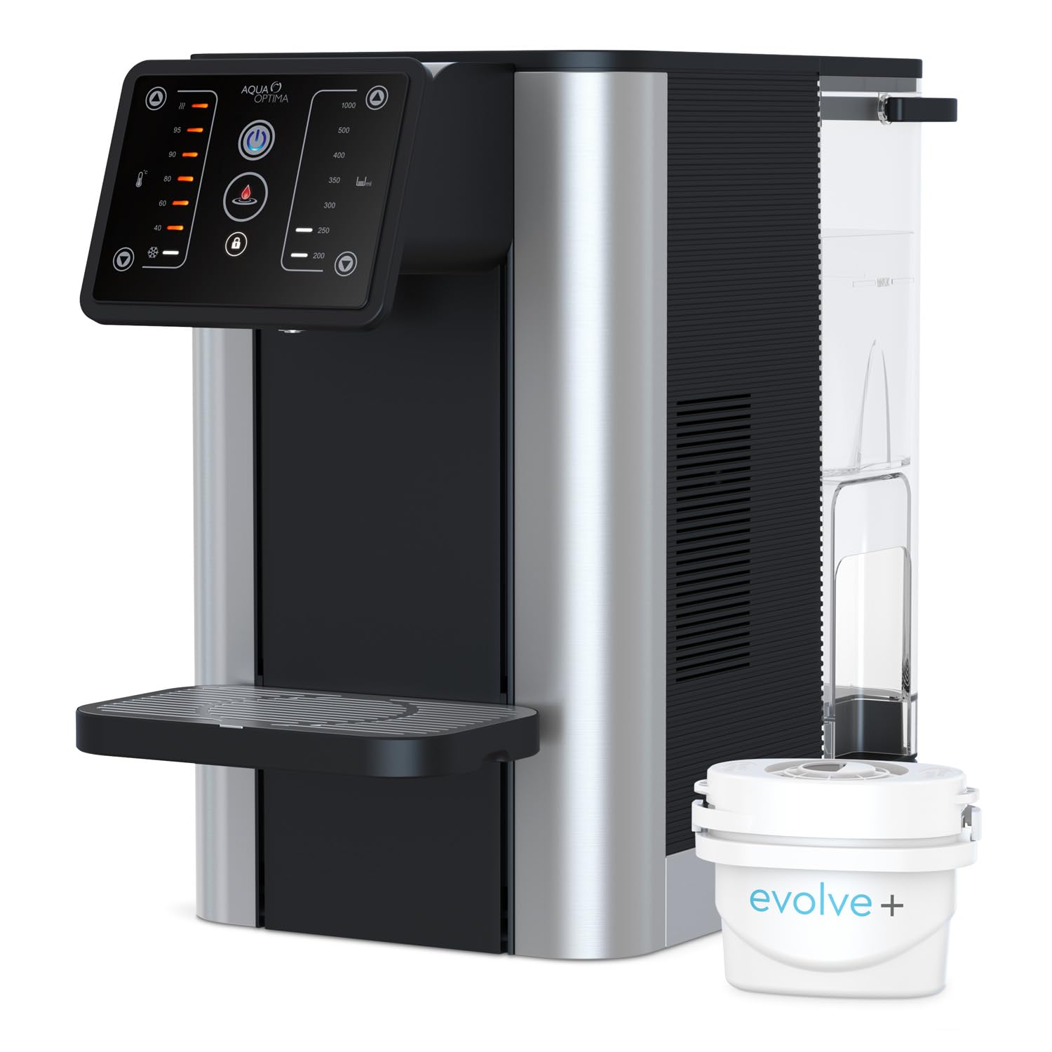 Aqua Optima Aurora, Distributeur d'eau Chaude et Froide Instantanée, Capacité de 3,8 L, Alternative Écologique aux Bouilloires, avec Filtre à Eau pour Réduire les Impuretés de l'eau AUR001