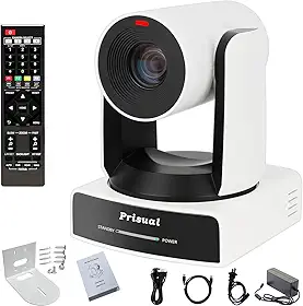 Câmera PTZ 4K 30x SDI/HDMI/USB/IP NDI, câmera PTZ de rastreamento automático com luz de registro integrada, 4K 30X para serviços religiosos, eventos de adoração, suporte PoE (NDI HX2 e NDI HX3