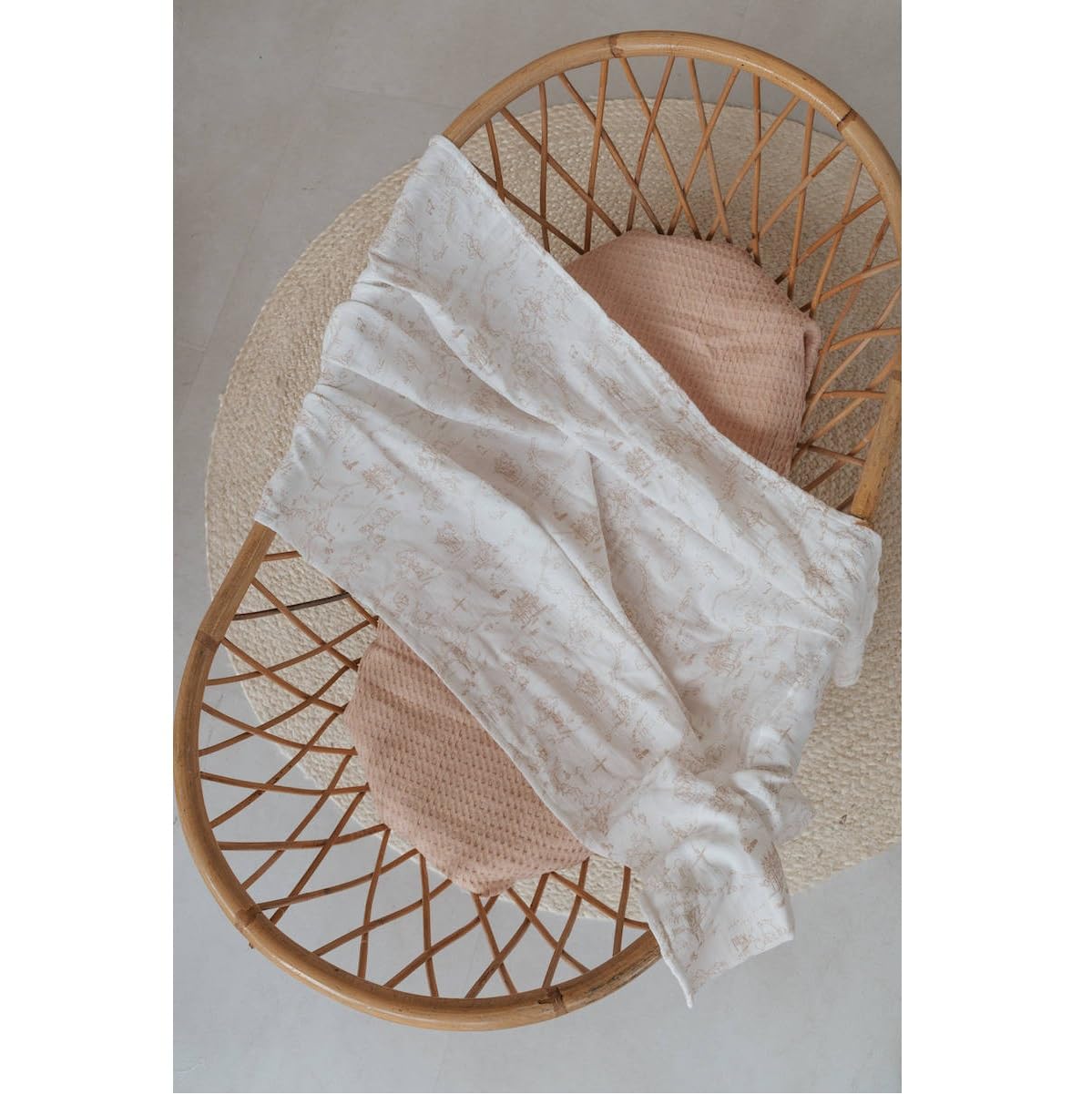 BAMBOOM Lenzuolo Per Lettino 110x140cm Con Federa Nude Old Pink
