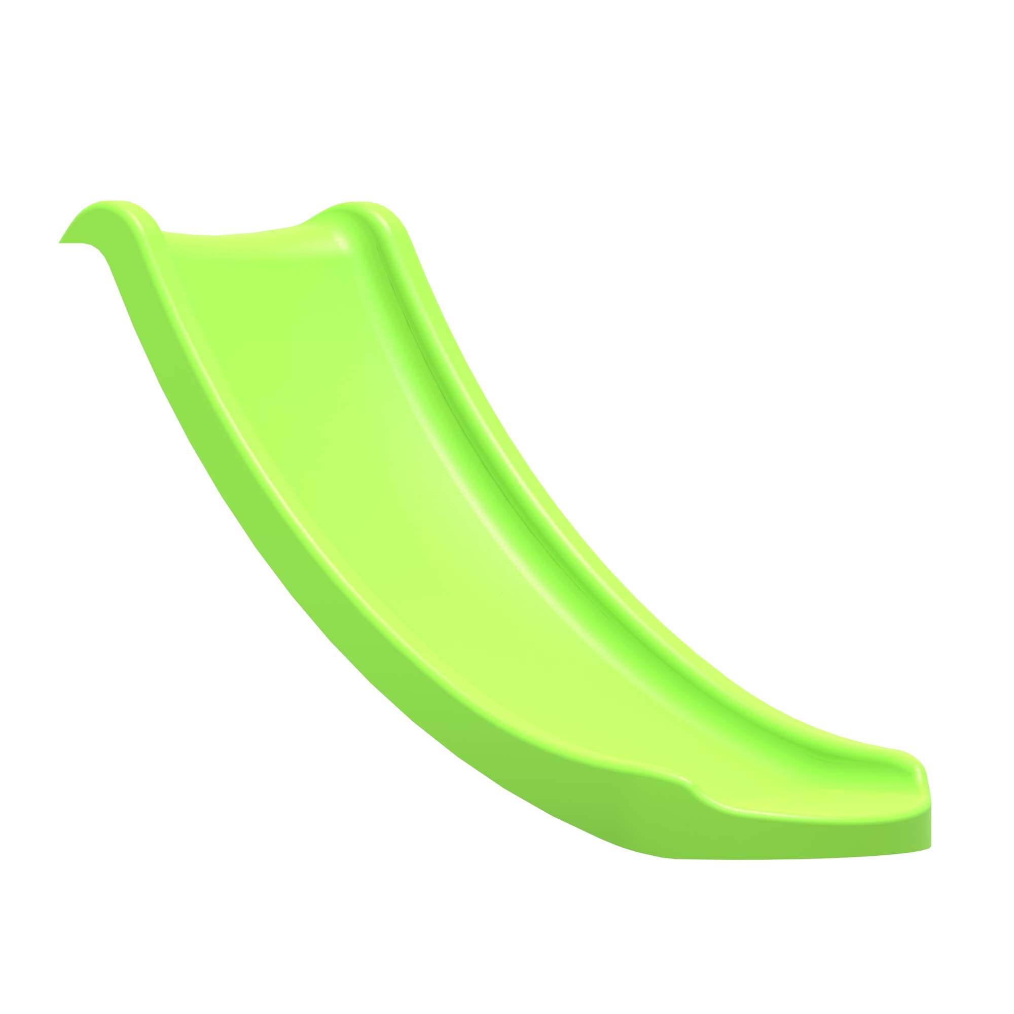 Rebo® Universal Children’s Plastic Garden Wave Slides - 1.2m / 4ft Light Green Slide | OutdoorToys | Gentle Wave Shape, Quick and Easy Installation, Plastic