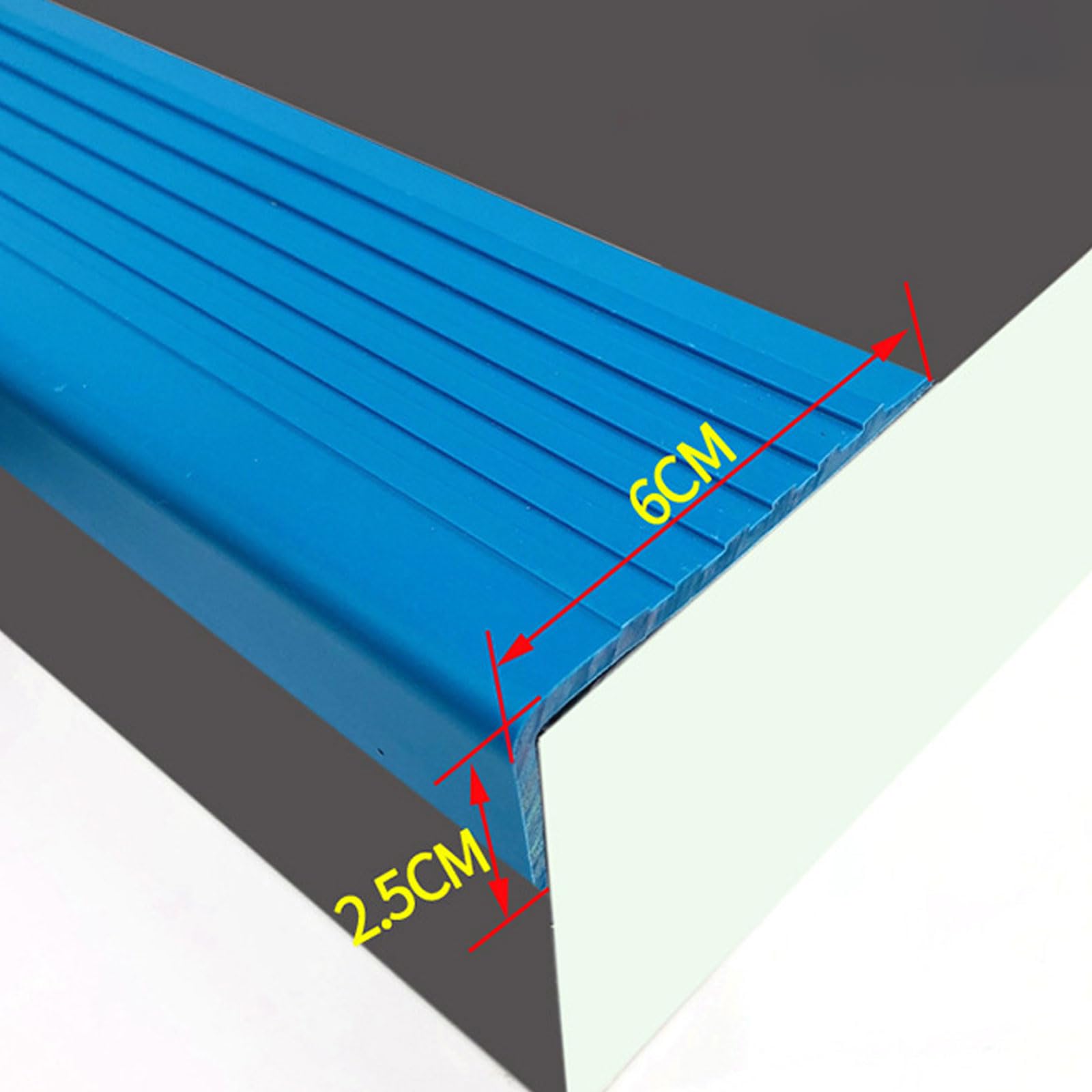 Borde de Escalera de Tira Protectoras,Borde Antideslizante en Forma de L Autoadhesivo,Perfil de PVC Autoadhesivo de Borde para escaleras,Perfil de Esquina PVC para Escaleras.