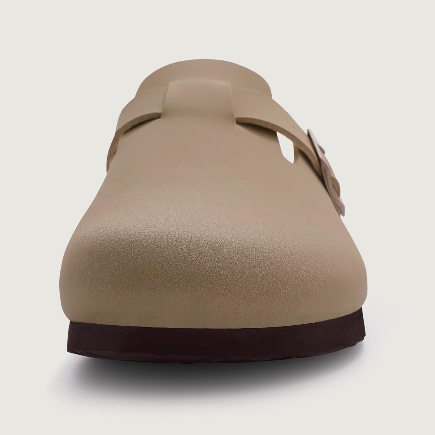 KIDMI Unisex Vegan Suede Clogs Leather Mules Womens Mens Cork Footbed Potato Shoes with Arch Support - Image 5