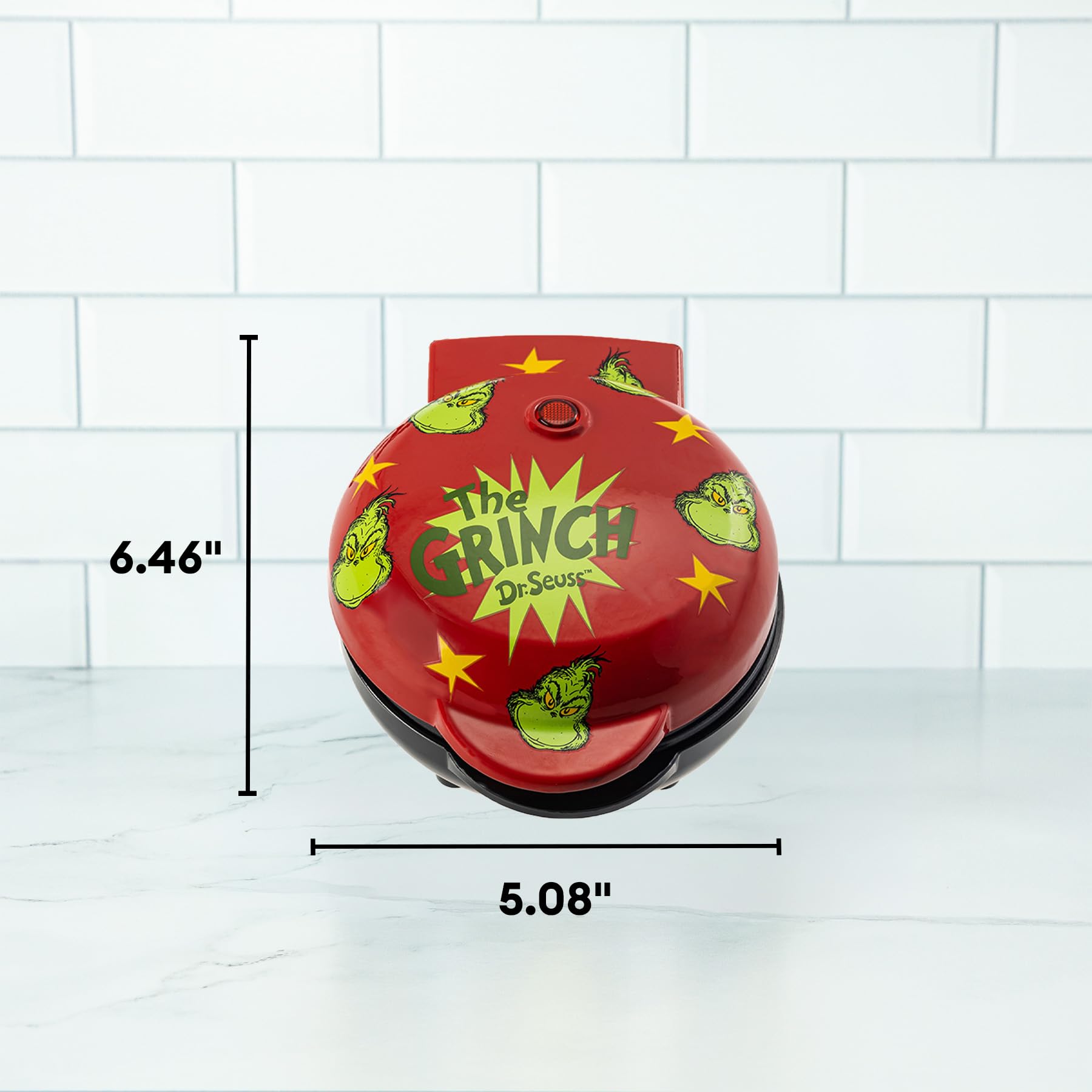Uncanny Brands Dr. Seuss Grinch Mini Waffle Maker - Small Kitchen Appliance