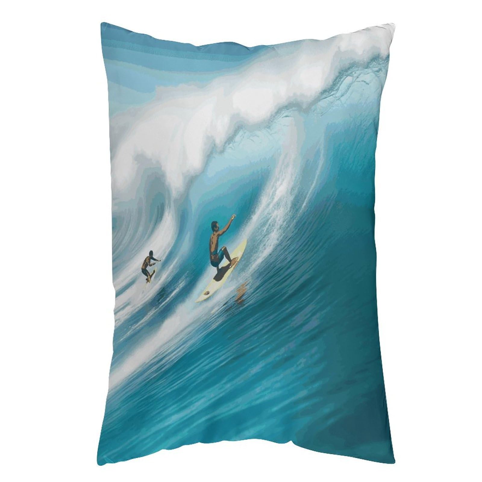 LDGSUPH Surfing Pillow Cases Soft Pillowcase with Invisible Zipper Wrinkle Resistant Pillow Covers Breathable Removable Pillow Protector for Bed Sofa Car 12 "x20