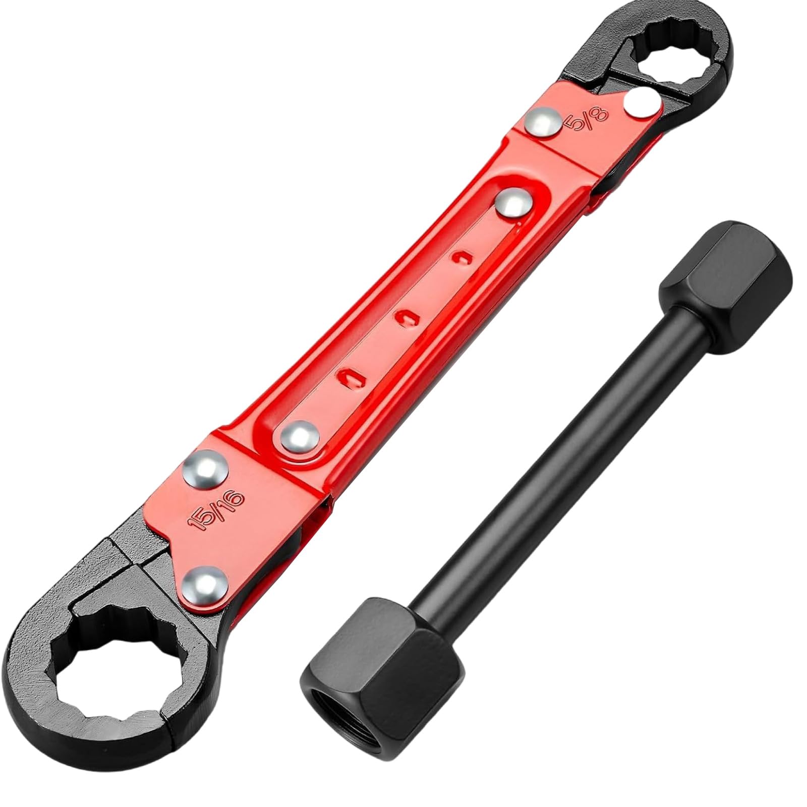 Yrohgkpn Strength Alloy Steel Double Head Stoppers Wrench 2 Pack For Pipe Repair Bathroom Kitchenprojects And Professional Use Double Head Installation Wrench Stoppers For Narrow Space