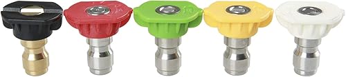 Miniatura 8 de Sooprinse Puntas de boquilla de pulverización para lavadora a presión, múltiples grados, conector rápido de 14 de pulgada, 5 paquetes (3.0 GPM) 0