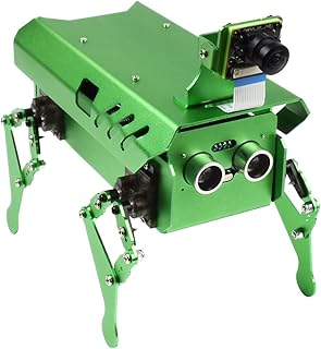 Waveshare Pippy an Open Source Bionic Dog-Like Robot Powered by Raspberry Pi OpenCV Python Programming Visual Identification Motion Algorithm Includes PI4B-4GB and Micro TF Card 16GB