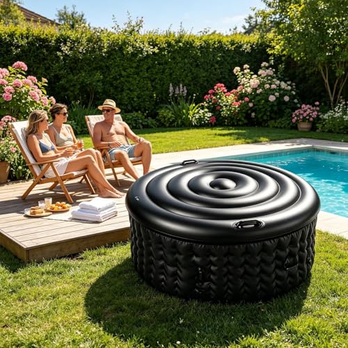Couverture ronde pour spa isolante et bâche de protection extérieure - 4