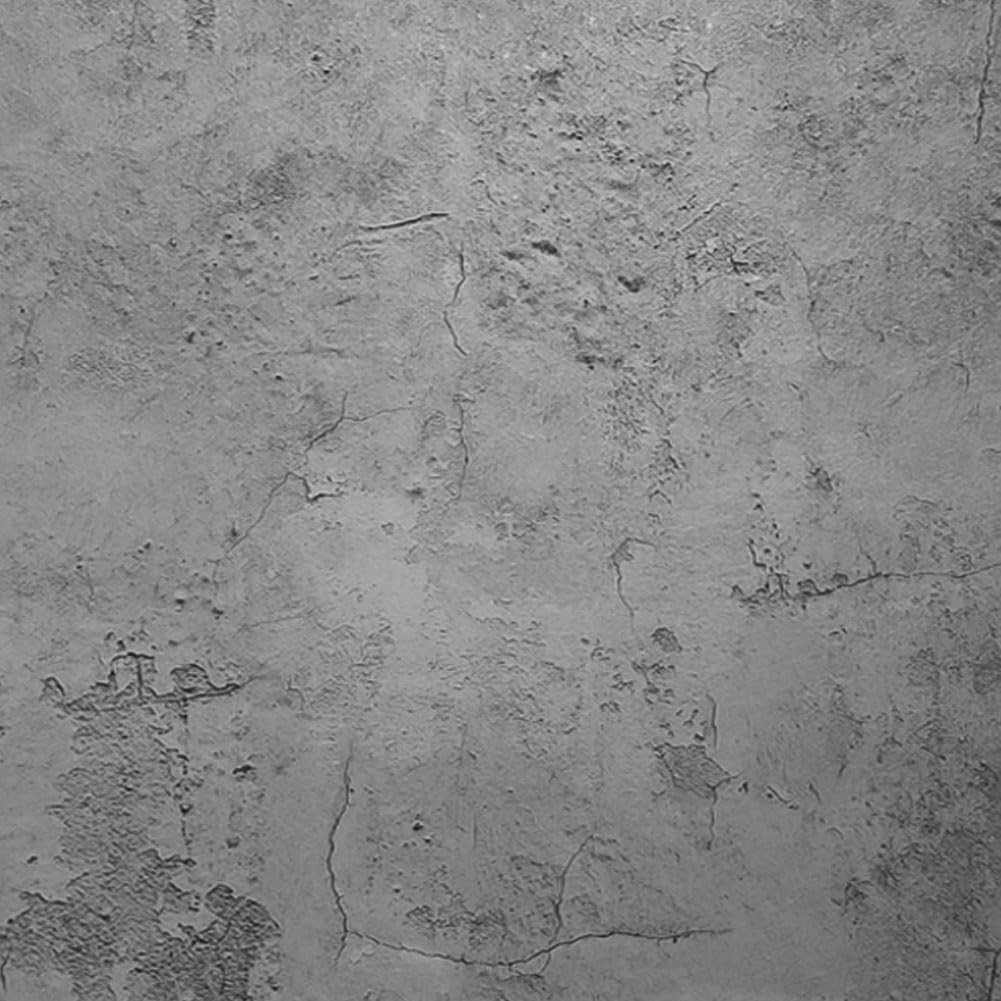 Bai You Mei Grigio Scuro Nero Carta da parati Concrete Ottica Autoadesiva 3mx40cm Adesivi per Carta da Parati Effetto 3d Grigio Matta Mobili Adesivi Film Concrete per cucin