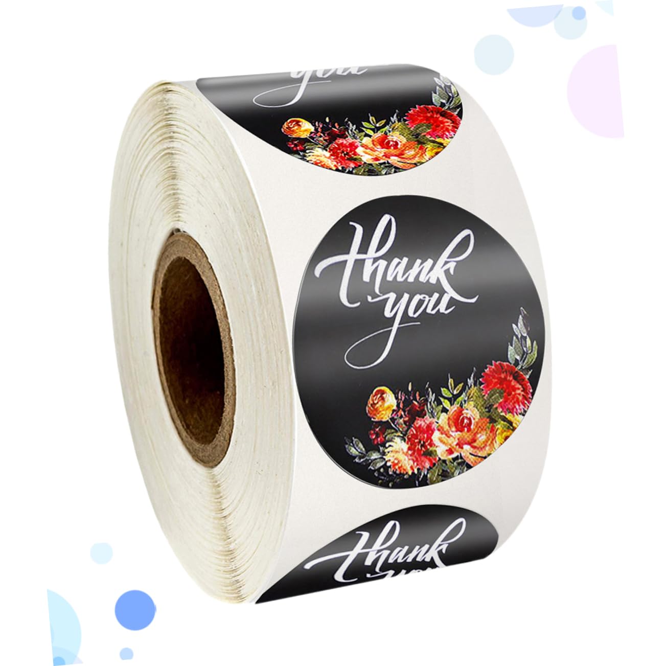 Pomrone Aufkleberrolle Mit Blumen-Muster – Wiederverwendbare Etiketten Für Verpackungen, Backen & Geschenke