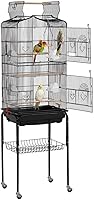 Yaheetech 64-Inch Open Top Bird Cage with Rolling Stand for Parakeets, Cockatiels, Budgies, Lovebirds, Finches