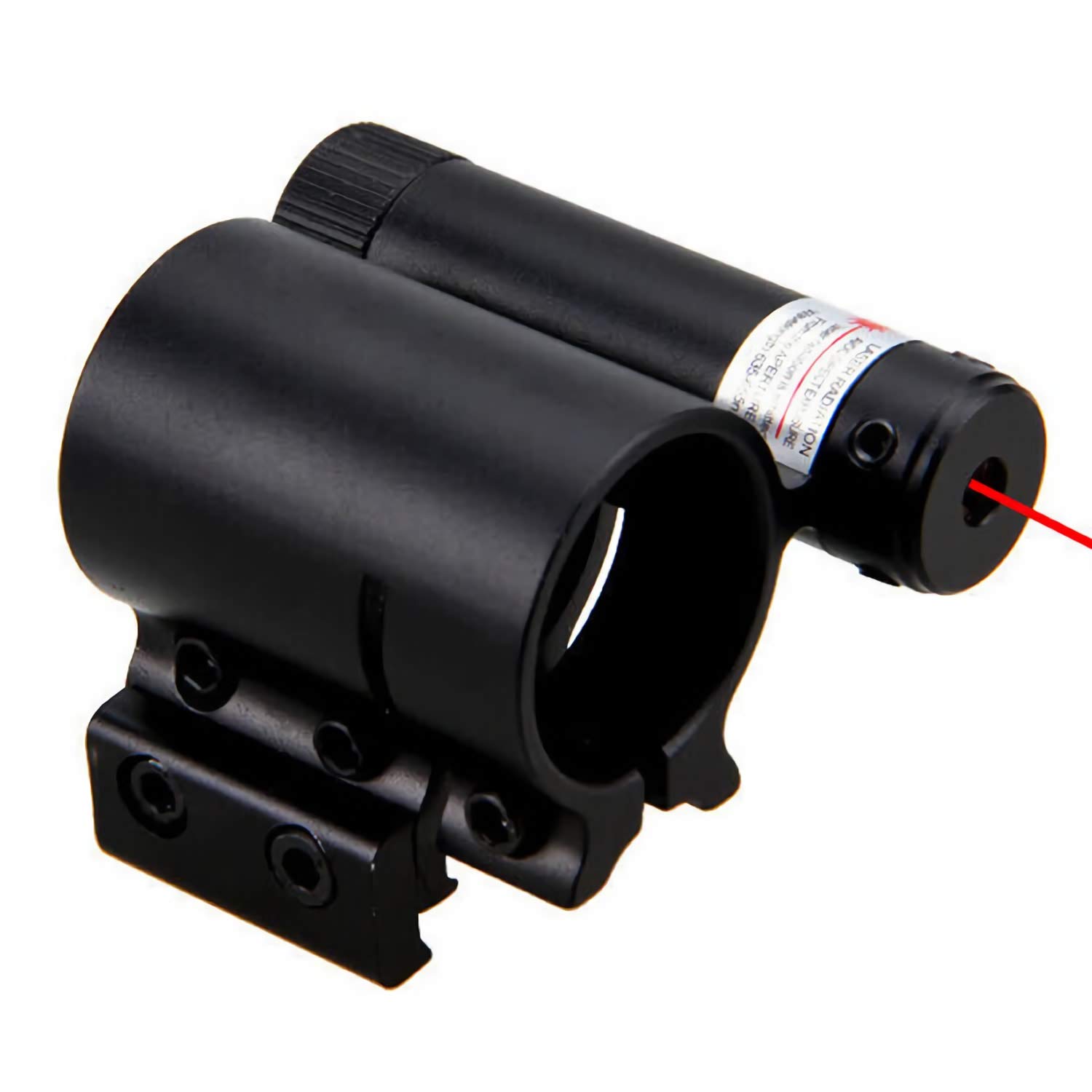Tactical Flashlight and Red Laser Dot Sight Scope Combo with Pressure Switch, Charger and Battery, fits for 20mm Picatiny/Waver Rail System