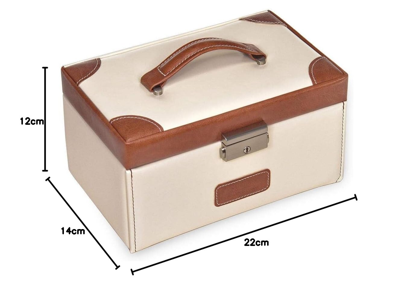 SACHER Astuccio per Gioielli Elly/Travel/Bianco/Handmade in Germany