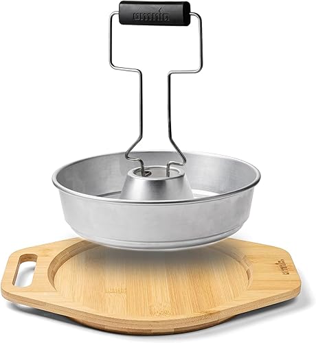 Miniatura 1 de OMNIA Paquete con salvamanteles de bambú y mango de elevación para sartenes calientes