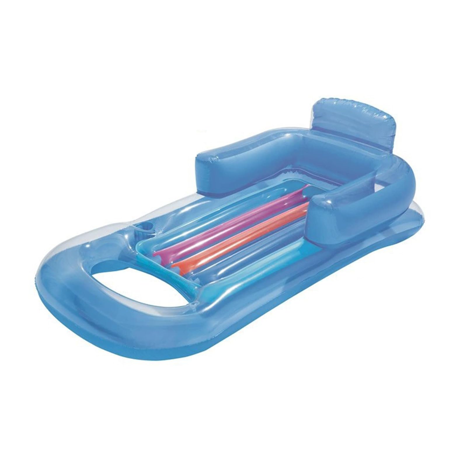 Hamac gonflable pour piscine, chaises longues avec porte-gobelet, appuie-têtes et dossier, matelas pneumatique