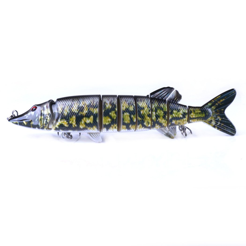 Przynęta korbowa, ryba wobler 5 szt. 20,5 cm/69 g wieloprzegubowa topwater realistyczna pstrąga przynęta do pływania z haczykami karp szczupak okonia narzędzie wędkarskie przynęty okoniowe