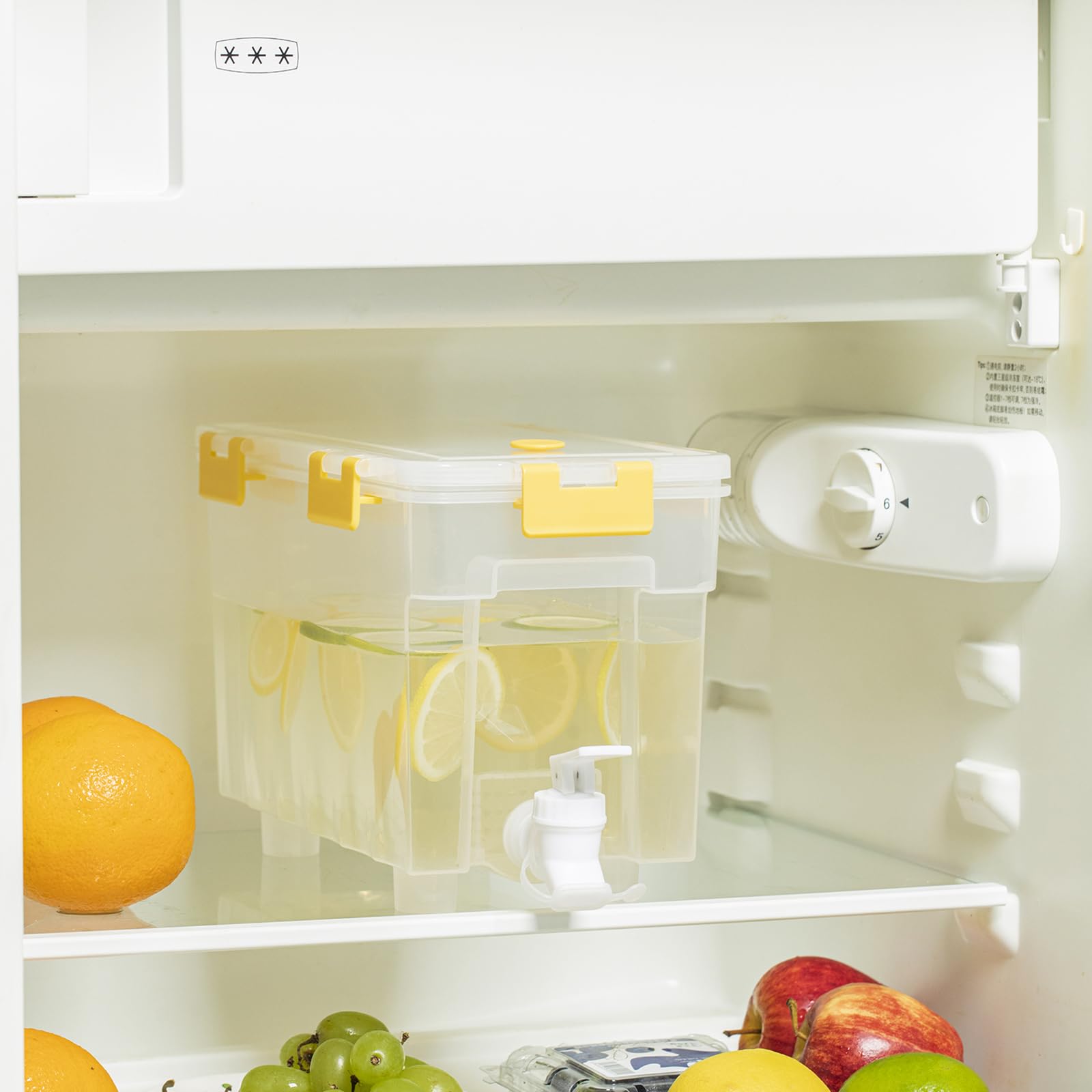 1.5 Gallon Drink Dispenser For Fridge,Beverage Dispenser With Spigot. Milk,Lemonade Dispenser,Juice Containers With Lids For Fridge, Parties And Dairly Use,100% Sealed And Filter screen