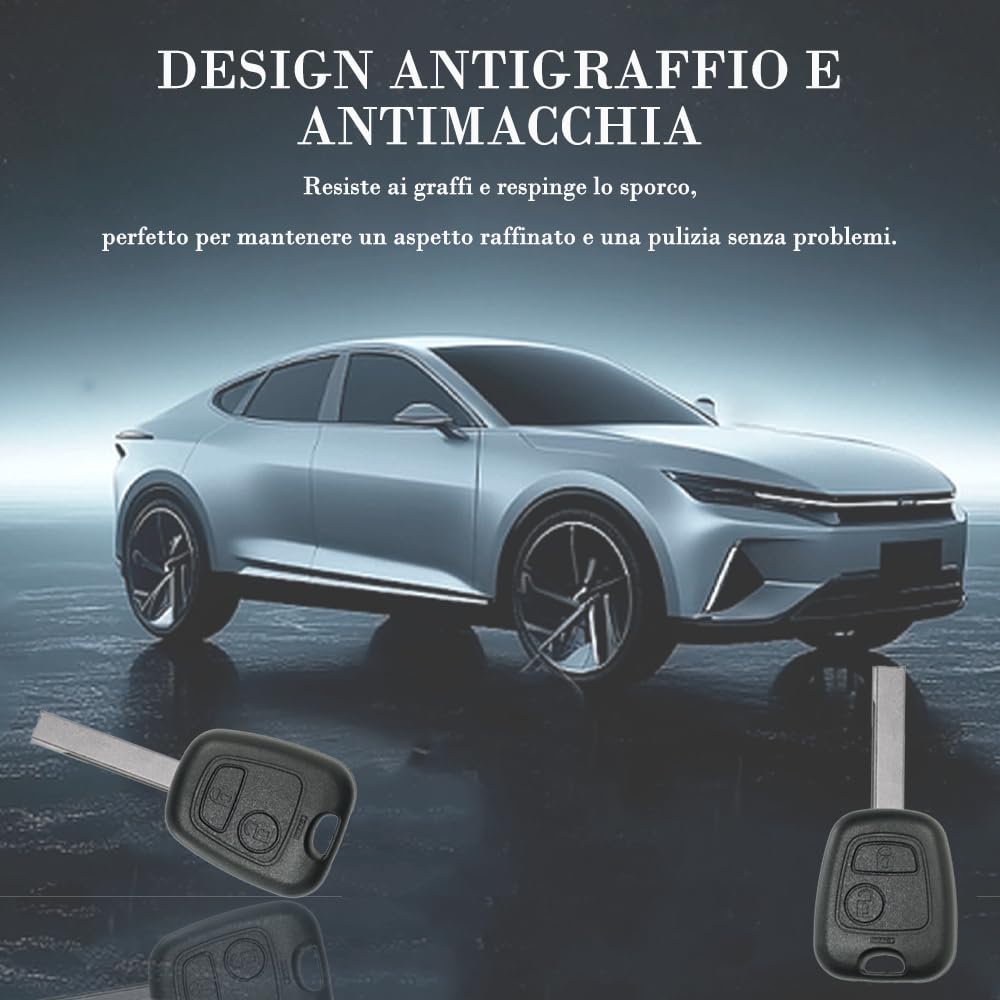 SUPALAND Guscio Chiave di Ricambio a 2 Tasti Per Citroen C1 C2 C3 C4 C5 Peugeot 106 107 206 207 208 307 407 806